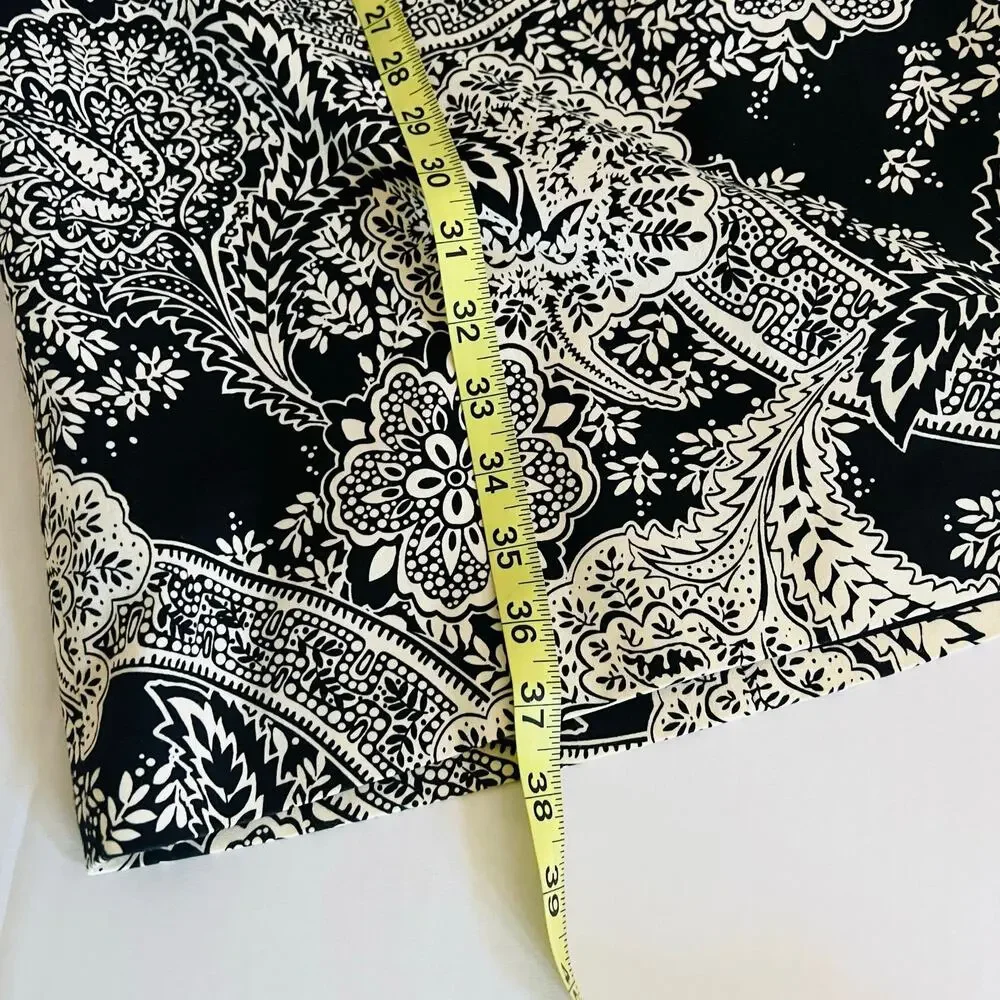 David Meister Paisley Print Sleeveless Sheath Dress Size 2 Black White - Picture 5 of 5
